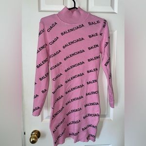 Pink Balenciaga mini dress size S
